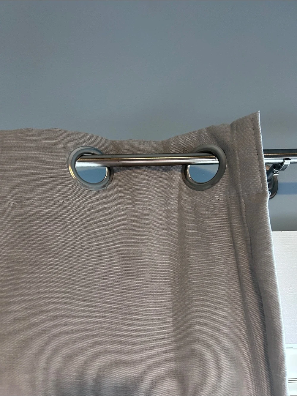 2 panels - Fieldcrest Solid Light Gray Curtain